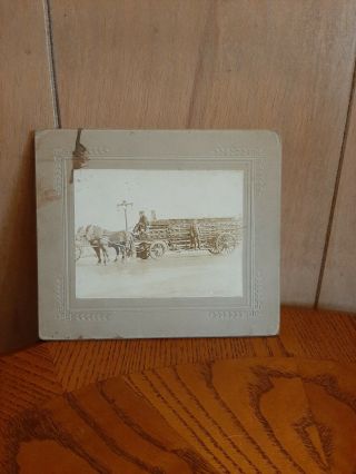 Rare Old American Horse Drawn Firemen Fireman Cabinet Card Photo