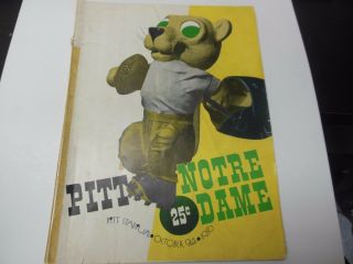 1936 Pittsburgh (pitt) Vs Notre Dame Ncaa Football Program Pitt Stadium Rare