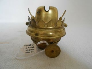 Antique E.  M.  & Co 2 Oil Lamp Burner,  Kerosene Lamp Part