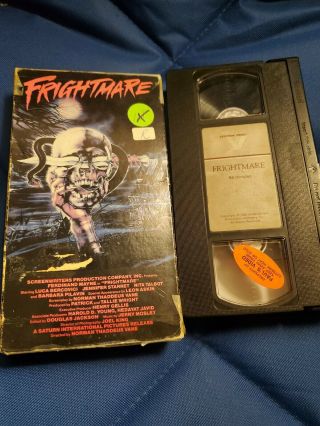 Frightmare 1982 Horror Slasher Sleaze Vhs Very Hard To Find Extremely Rare