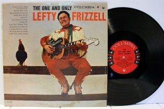 Rare Country Lp - Lefty Frizzell - The One And Only - Columbia 6 Eye Label