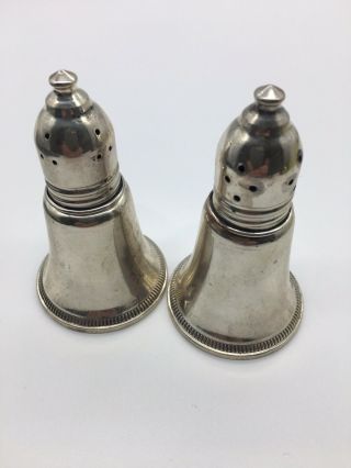 Sterling Silver Duchin Creation Weighted Salt Pepper Shakers Glass - 3