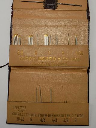 Vintage SEWING NEEDLE FOLDING CARRY CASE KIRBY BEARD & Co.  Redditch England 3