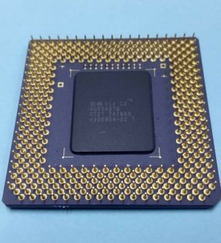 Rare ceramic CPU VIA C3 1000 Mhz,  1.  45V.  370 Socket.  and. 3