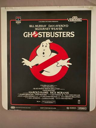 Vintage Rare Ghostbusters Like Rca Selectavision Ced Stereo Video Disc