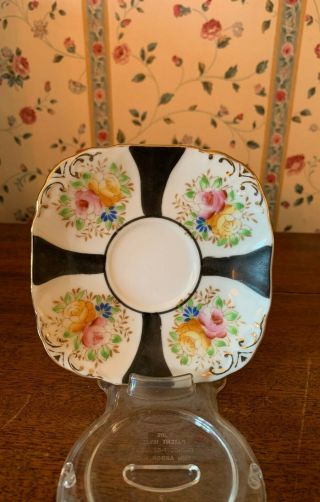 Hand Painted Japanese Teacup black and white pattern 2