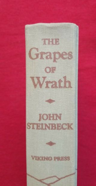 The Grapes Of Wrath By John Steinbeck 1939 Viking Book Bce Rare Dustjacket