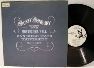 Rare Country Lp - Mickey Newbury - Recorded Live At Montezuma Hall - Elektra Wlp