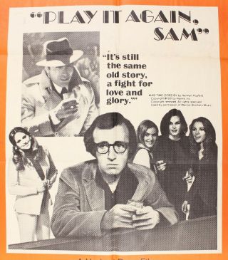 VERY RARE 1972 Paramount Pictures PLAY IT AGAIN SAM Woody Allen Movie Poster 3