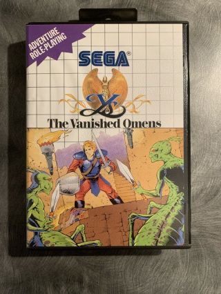 Rare Cib Ys The Vanished Omens Complete Sega Master System