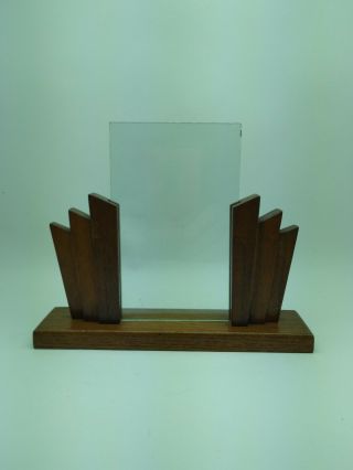 Art Deco Picture/photo Frame - Wood And Glass Starburst Design