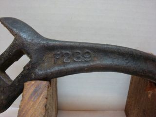 Antique F239 Oliver Plow Wrench,  Farm Equipment Tool 9 1/2 inches long 2