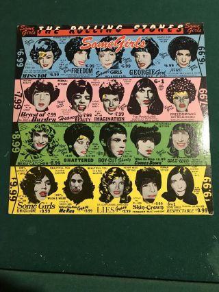The Rolling Stones Some Girls Lp Coc 39108 Rare Orig Die - Cut Cover Vinyl Is Vg,