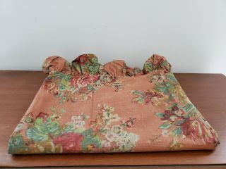 Vintage Crisp Rare Ralph Lauren Full Maura Floral Flat Ruffled Bed Sheet