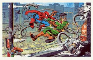 Spider Man Vs Doc Ock Marvel Studios Mike Sutfin Poster /325 Mondocon Mondo Rare