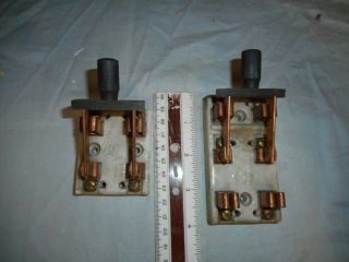 Antique Electrical Single & Double Throw Porcelain Base Knife Switches