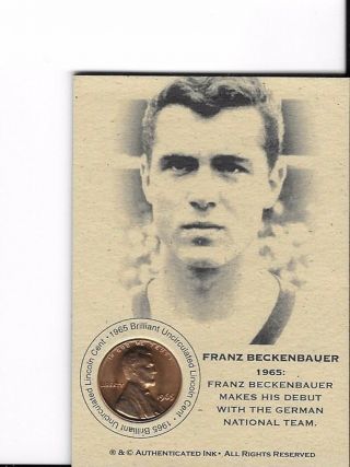 1 Only Rare Coin Card - Franz Beckenbauer 1965 Comes With Classy Protector