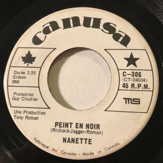 Mod Psych Beat Nanette Paint It Black Canusa 45 Rare French Girl Rolling Stones