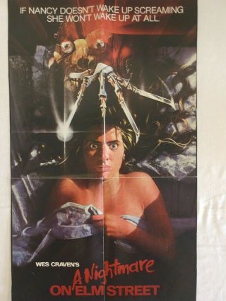 A Nightmare On Elm Street - 1980s Video Store Promo Poster 12x20 " - Rare