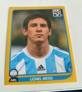 Panini Leo Messi Rookie Sticker Rookie World Cup 2010 Rare Gold Version