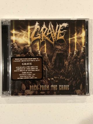 Grave Back From The Grave Cd 2002 Century Media Rare