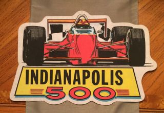 Vintage 1970’s Indianapolis 500 Rare Felt Indy Car Shaped Pennant Souvenir