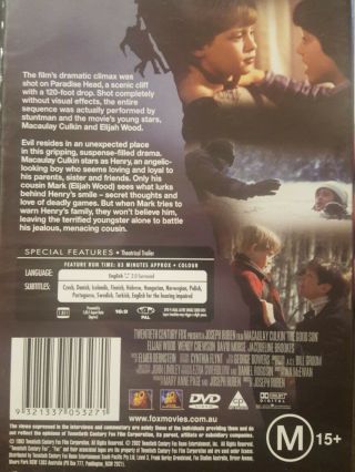 THE GOOD SON RARE DVD MACAULAY CULKIN & ELIJAH WOOD HORROR SUSPENSE DRAMA FILM 2