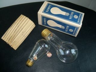 2 Antique Light Bulbs,  Mazda,  GE and Western Electric, 2