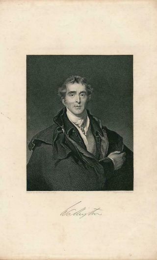 Arthur Wellesley Duke Of Wellington C.  1855 - 65 Era Antique Portrait Print