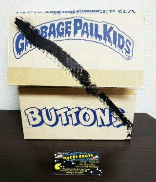 Rare 1986 Topps Gpk Garbage Pail Kids Buttons Empty Box 80s