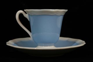 Rare Antique Lenox China Sheffield Blue Demi / Demitasse Cup & Saucer Set