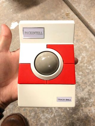 Vintage Rare Packintell Trackball Mouse 3 Buttons Ib - Pc20 Htf