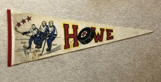 Gordie.  Mark,  Marty Howe Hockey Pennant,  Houston Aeros,  Wha,  C.  1970 