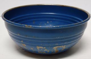 Rare Vintage Blue 5 " Fiesta Popcorn Bowl Homer Laughlin Hlc Fiestaware Go Alongs