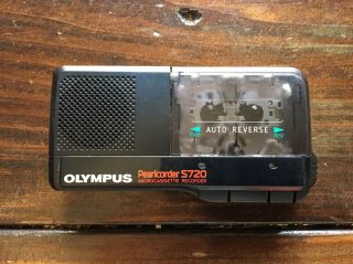 Rare Olympus Pearlcorder S720 Microcassette Recorder Micro