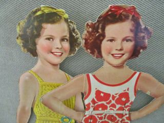 Shirley Temple Paper Dolls Cut 2 14 " Dolls &many Outfits 1930 