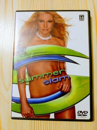 Rare Oop Wwe Wrestling Dvd Summerslam 2003 W/ Sable Poster See Pictures