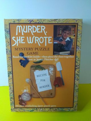 Murder She Wrote Mystery Puzzle Game Recipe For Murder Rare 1984 - 18 X 24
