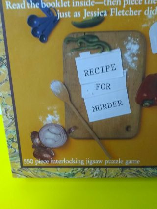 Murder She Wrote Mystery Puzzle Game Recipe for Murder RARE 1984 - 18 X 24 3