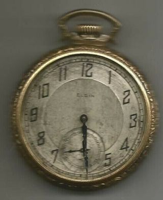 Vintage Antique Not Elgin Pocket Watch No Front Cover Real Fixer Upper