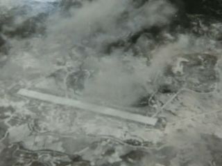 Rare ww2 US aerial bombing photo China Hubei Province Wuhan Tien Ho airdrome 天河 2