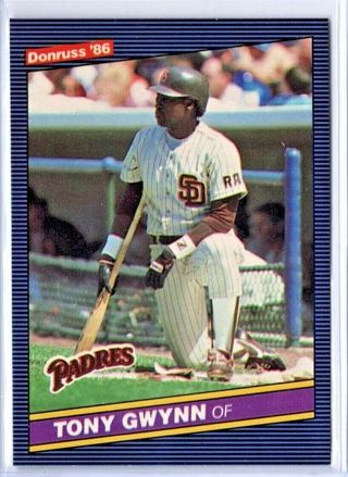 Rare Error Card - 1986 Donruss Tony Gwynn - Wrong Player Back Hof Padres ?1/1?