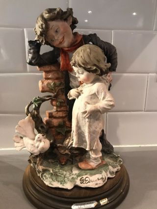 Vintage 1980s Giuseppe Armani Sculpture Gullivers World - Made In Italy (rare)