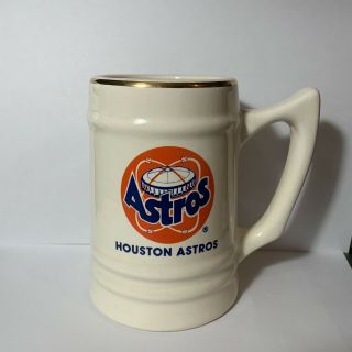 Vintage 1980’s Houston Astros 5.  5” Ceramic Stein Mug Souvenir Beer Tankard Rare