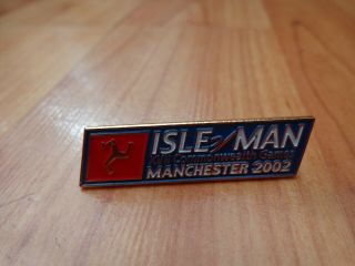 Rare Manchester 2002 Commonwealth Games - Isle Of Man Team Pin Badge