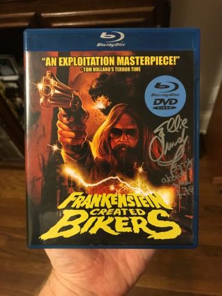 Frankenstein Created Bikers [blu - Ray & Dvd) Signed Rare Exploitation Plus Cards