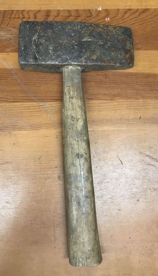 Antique Masons Hammer Stone Hammer.  Hand Forged.  Early