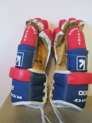 Rare Vintage Koho 200 Red White Blue Sr Ice Hockey Glove - Only Rwb Pair On Ebay