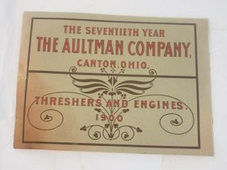 Rare Vintage Aultman Co.  Steam Engine Brochure 1900 