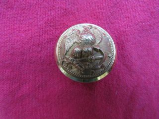 Rare Us Civil War Federal Navy Large 25 Mm Gold Button By Scoville